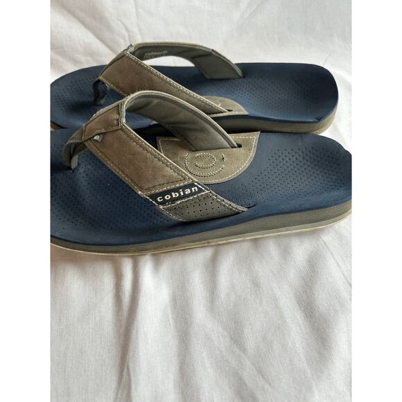 Men's Cobain Flip Flops Size 11 Blue/Gray Summer, Comfort - Picture 5 of 7